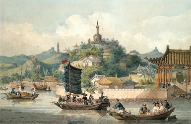 Jardines del emperador de China, Palacio Imperial, Pekín, 1793